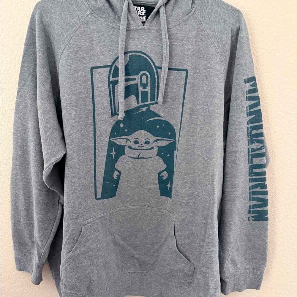 Torrid Gray Hoodie with Mandalorian and Child Graphic